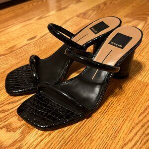 Dolce Vita Noles Midnight Patent Croco Leather / size 8